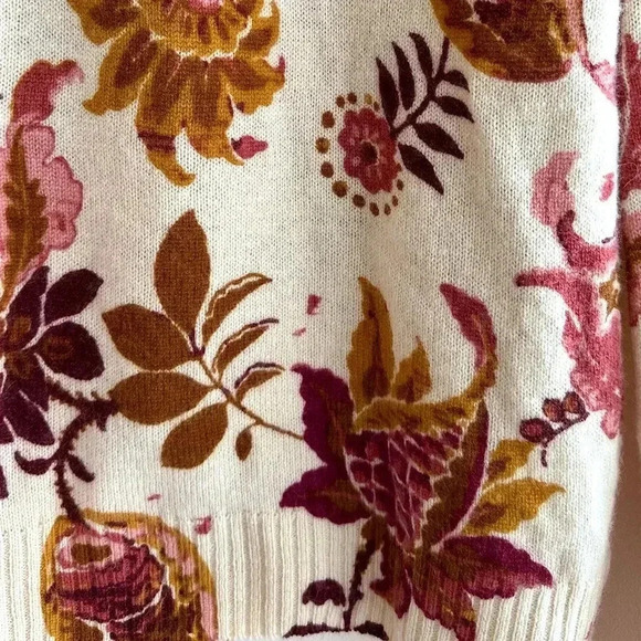 Spartina 449 Fall Floral Crewneck Sweater, Size Medium - Picture 10 of 16